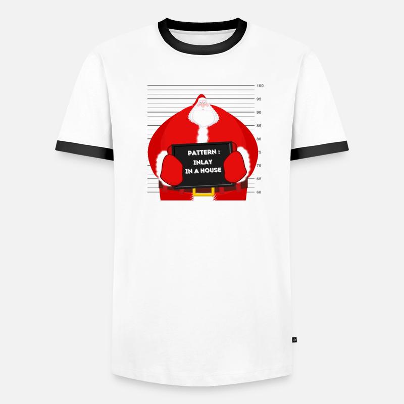 Der Weihnachtsmann ist ein Schläger Männer Kontrast-T-Shirt