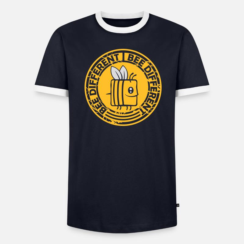 bee different Spruch Zitat Männer Kontrast-T-Shirt