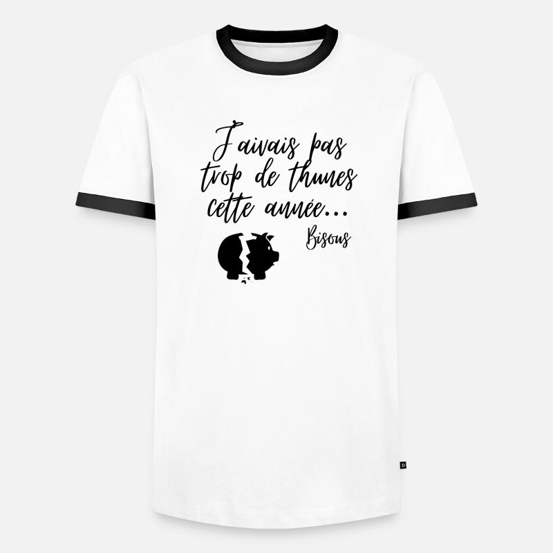 J'avais pas trop de thunes ette année ... Bisous T-shirt contrasté Homme