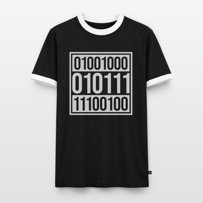 Langage de programme de code binaire T-shirt contrasté Homme