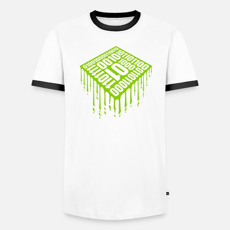 Binary Code Program Language Men's Ringer Shirt