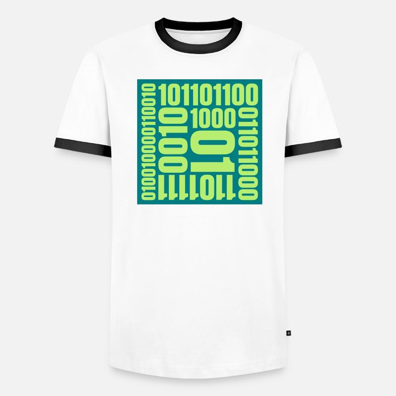 Langage de programme de code binaire T-shirt contrasté Homme