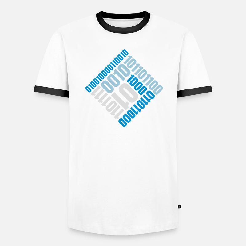 Binary Code Program Language Men's Ringer Shirt