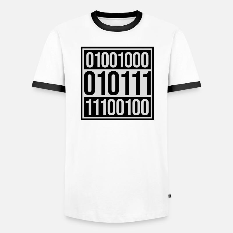 Binary Code Program Language Men's Ringer Shirt