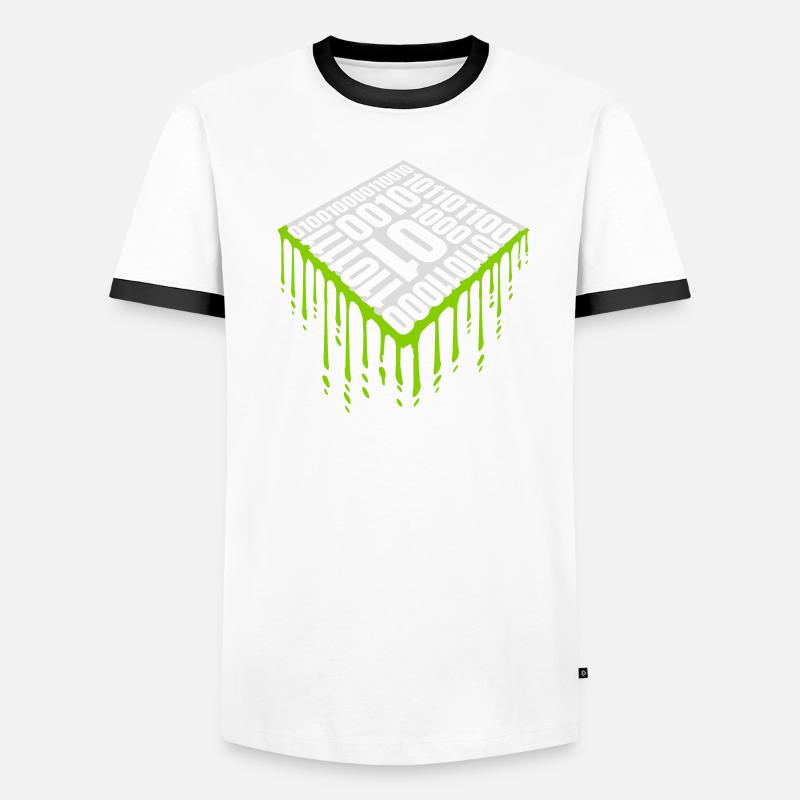 Langage de programme de code binaire T-shirt contrasté Homme