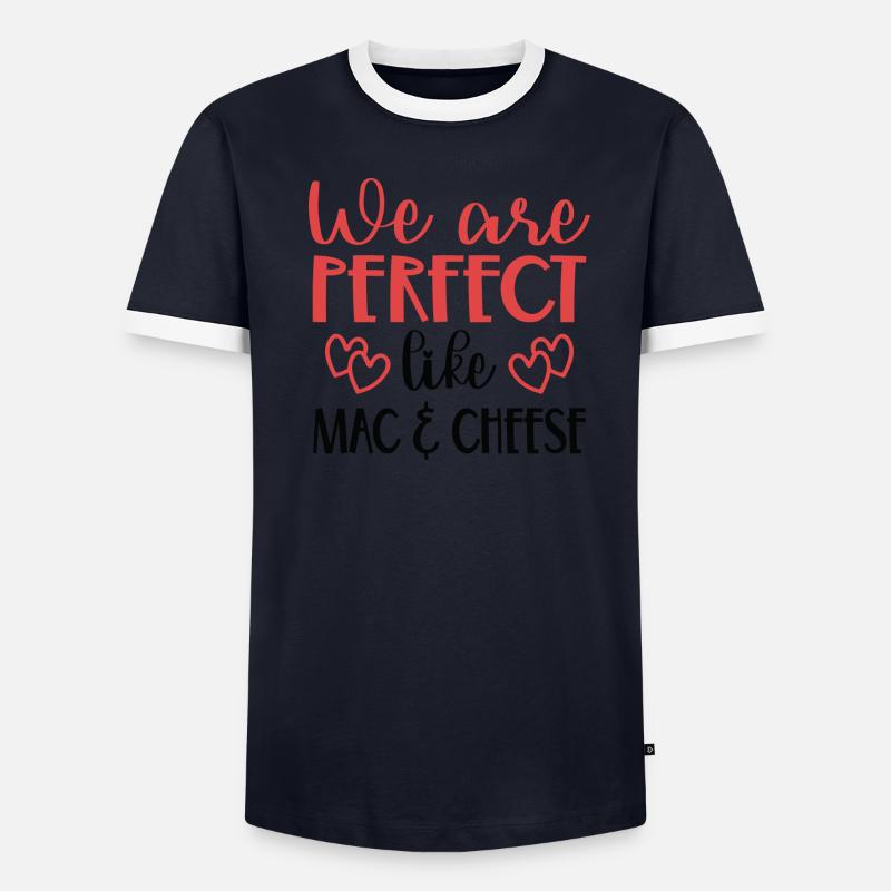 Nous sommes parfaits comme Mac & Cheese T-shirt contrasté Homme