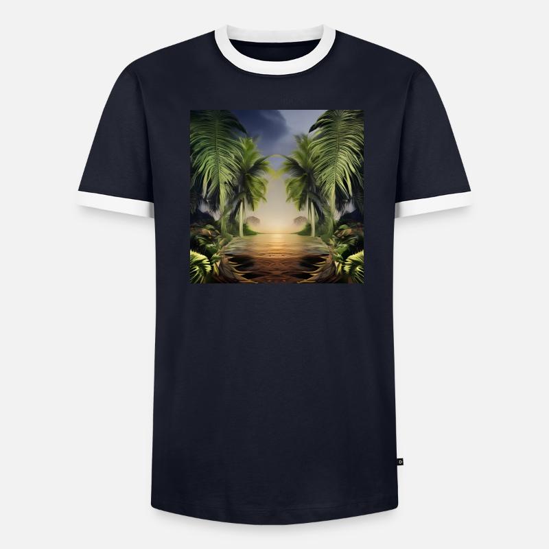 Jungle artwork Men's Ringer Shirt