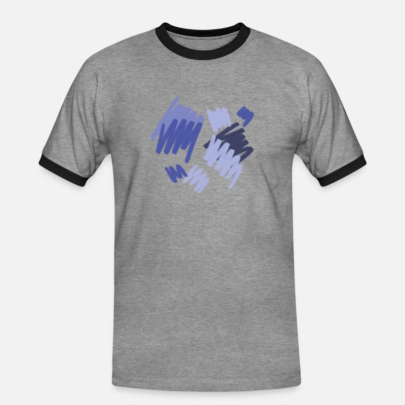 Element Blue - Men's Ringer Shirt - heather grey/black