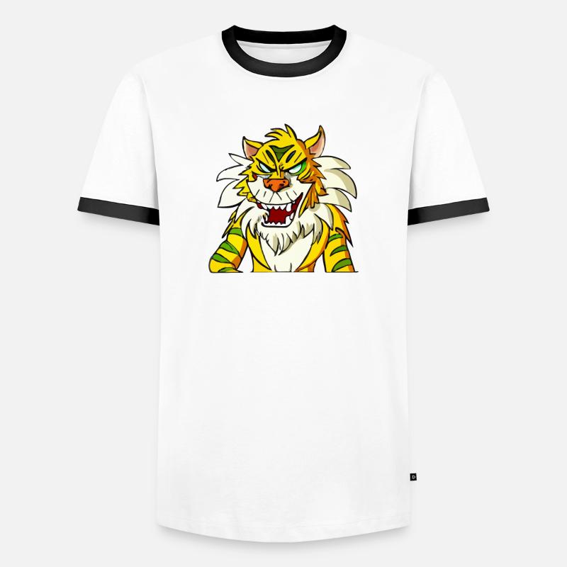 Exe the grumpy tiger Men's Ringer Shirt