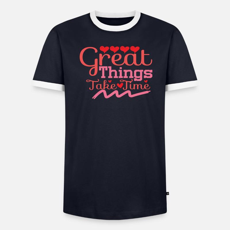 Great Things Take Time Men's Ringer Shirt