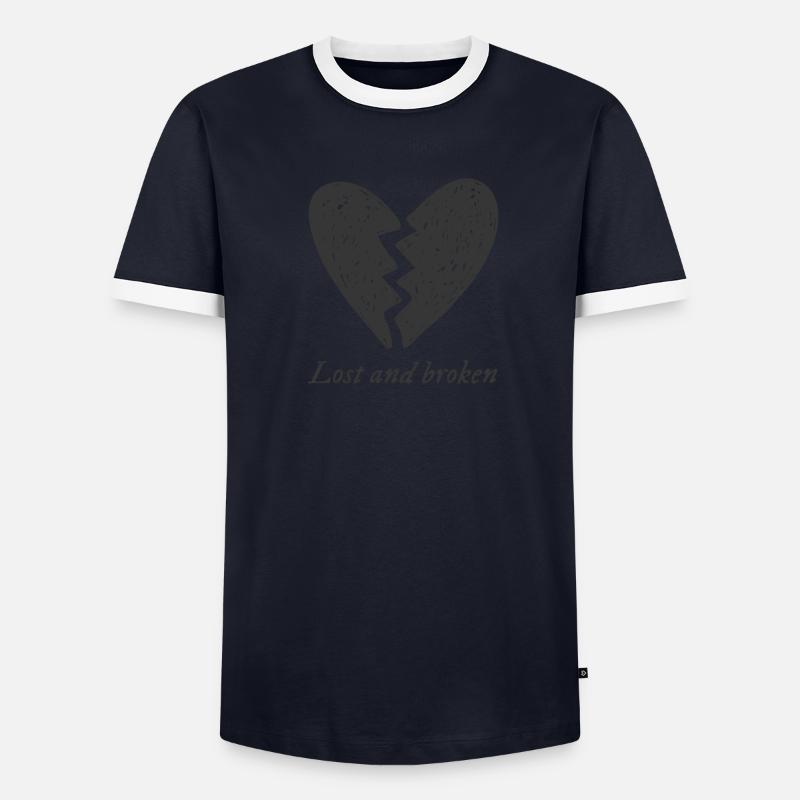 Lost and broken Broken Heart Broken Men's Ringer Shirt