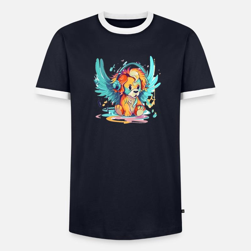 Léon le roi ailé T-shirt contrasté Homme