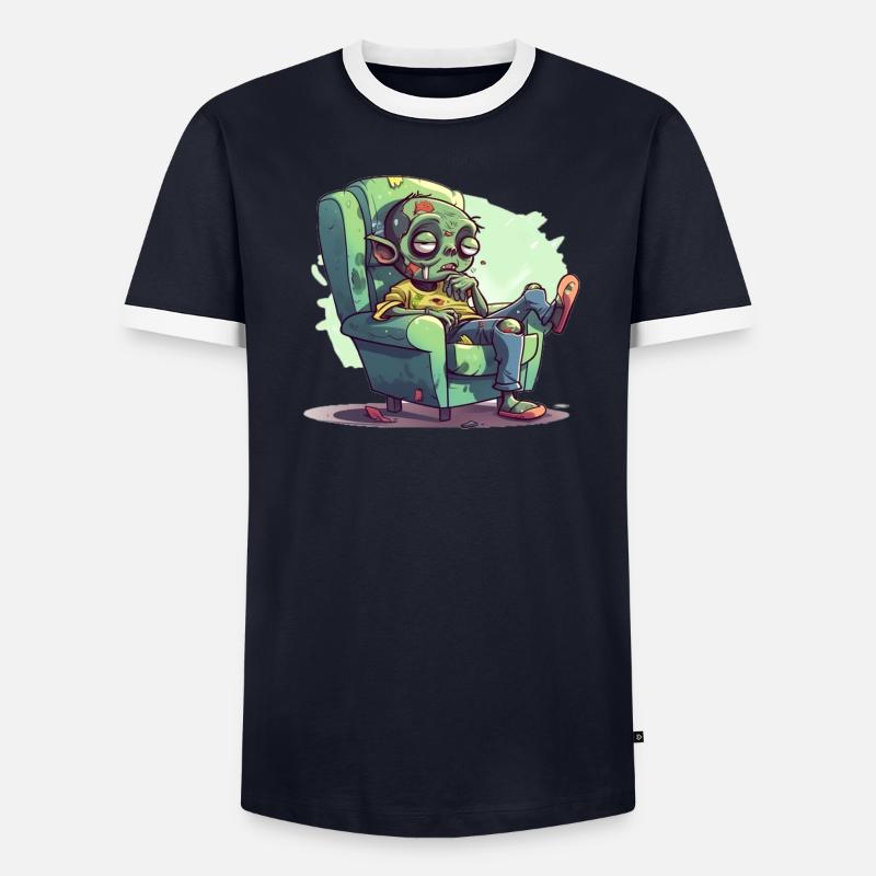Zombie Relaxation: Une pause de l’apocalypse T-shirt contrasté Homme