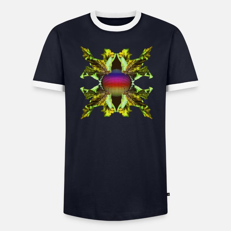 Leaf Männer Kontrast-T-Shirt
