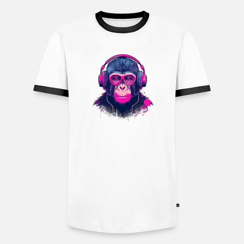 Monkey Beats Men's Ringer Shirt