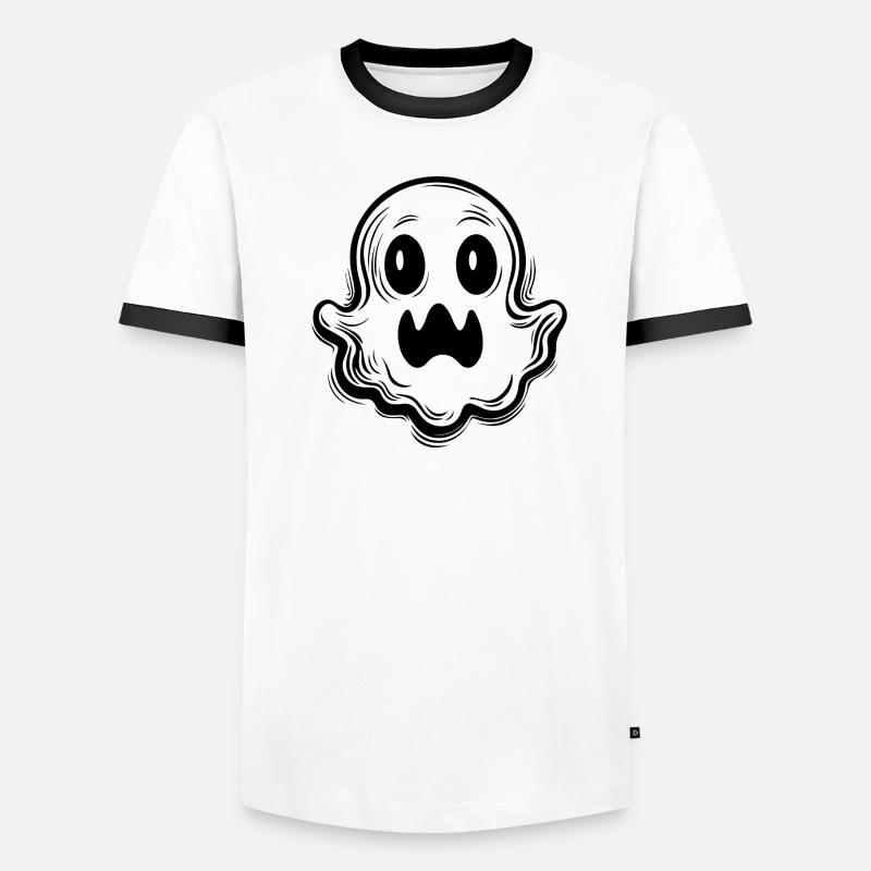 Ghost Ghosts Witching Hour Halloween Men's Ringer Shirt