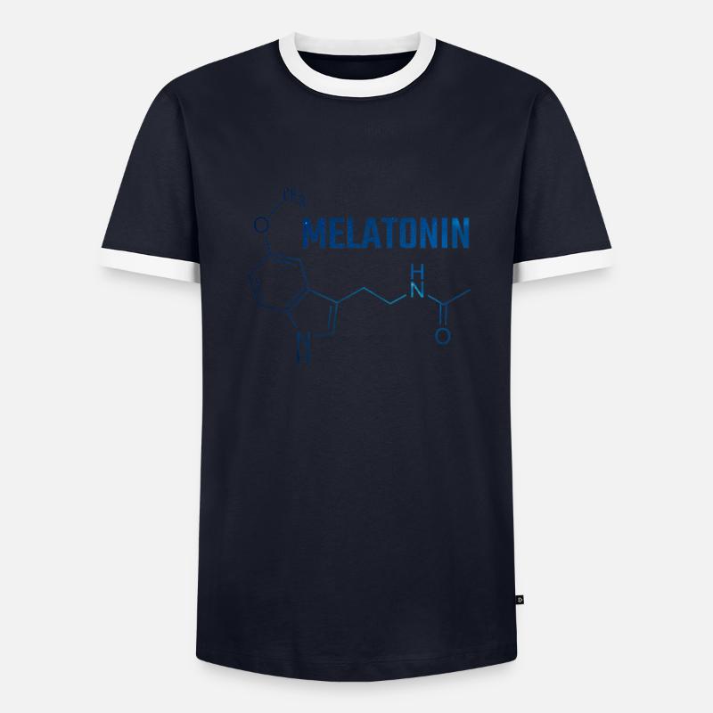 melatonin molecule Men's Ringer Shirt