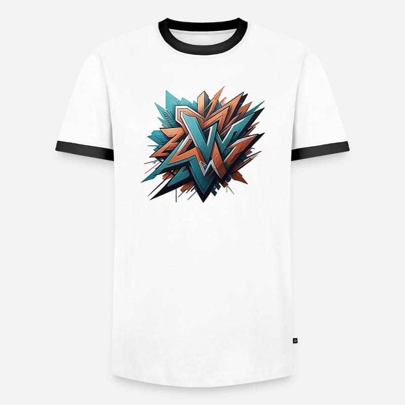 Conception de graffitis T-shirt contrasté Homme