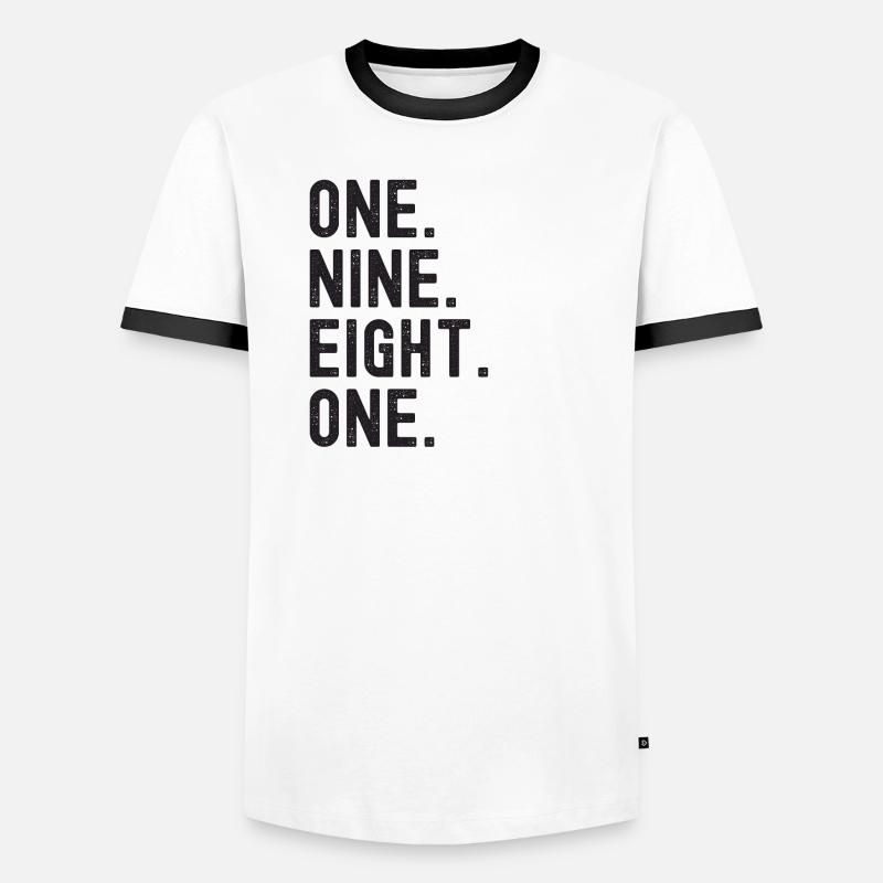 1981 Année de naissance T-shirt contrasté Homme