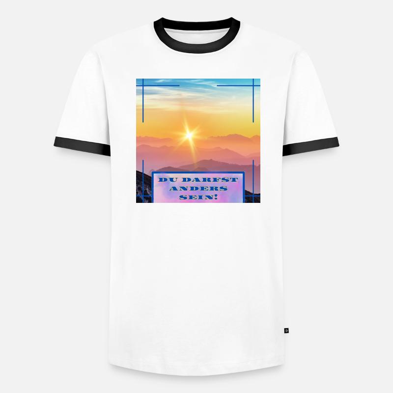 Du darfst anders sein Männer Kontrast-T-Shirt