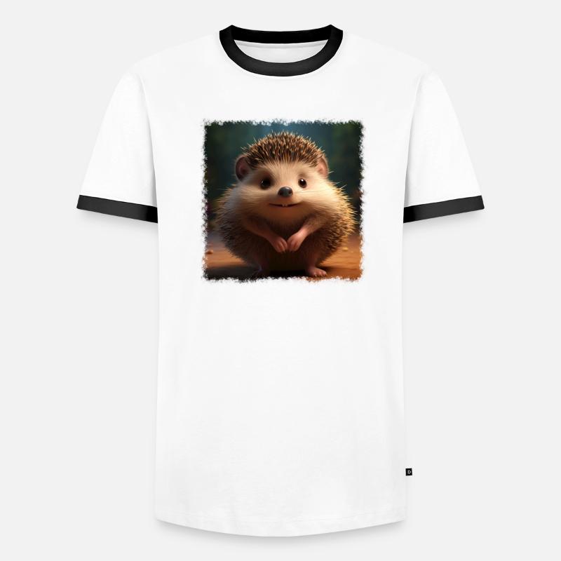Hérisson mignon T-shirt contrasté Homme