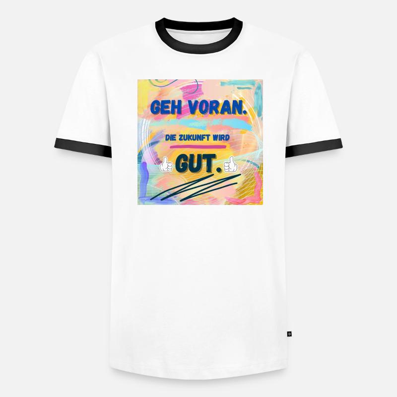 Die Zukunft wird gut Männer Kontrast-T-Shirt