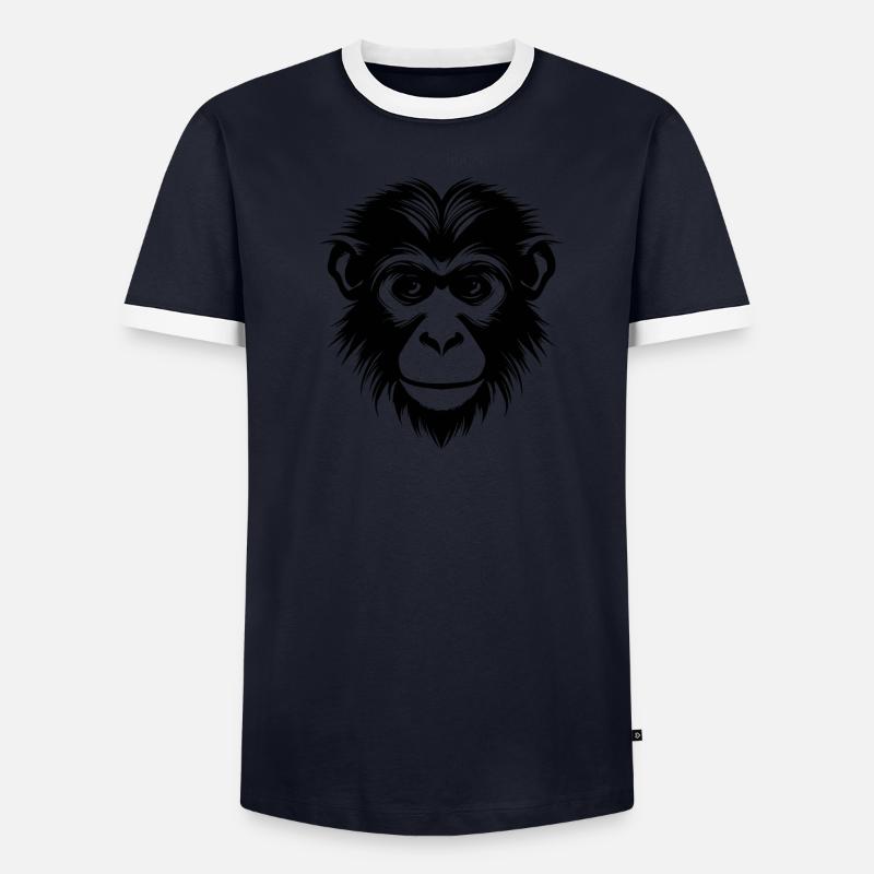 Monkey Monkey Monkey Face Jungle - Men's Ringer Shirt - undefined