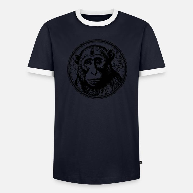 Monkey Monkey Monkey Face Jungle - Men's Ringer Shirt - undefined