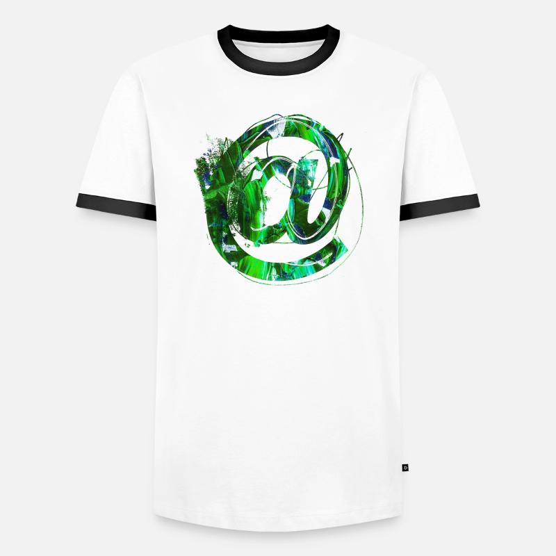 Internet email www drôle de mème grunge tech leters T-shirt contrasté Homme