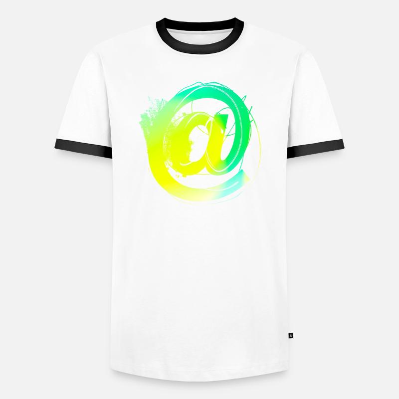 internet email www funny meme grunge tech leters Men's Ringer Shirt