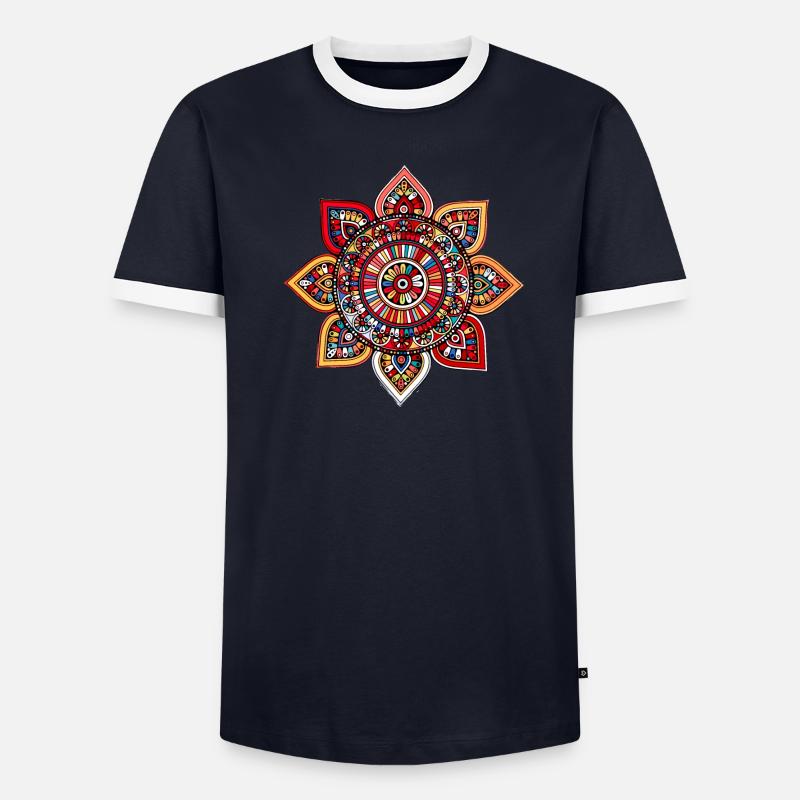 Mandala T-shirt contrasté Homme