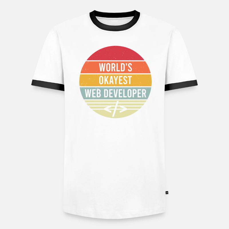 World s Okayest Web Developer Männer Kontrast-T-Shirt
