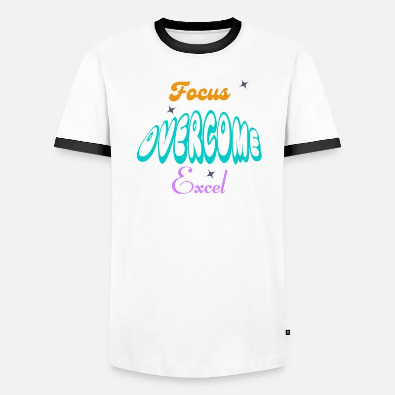 Fucus, Overcome, Excel typography Men's Ringer Shirt