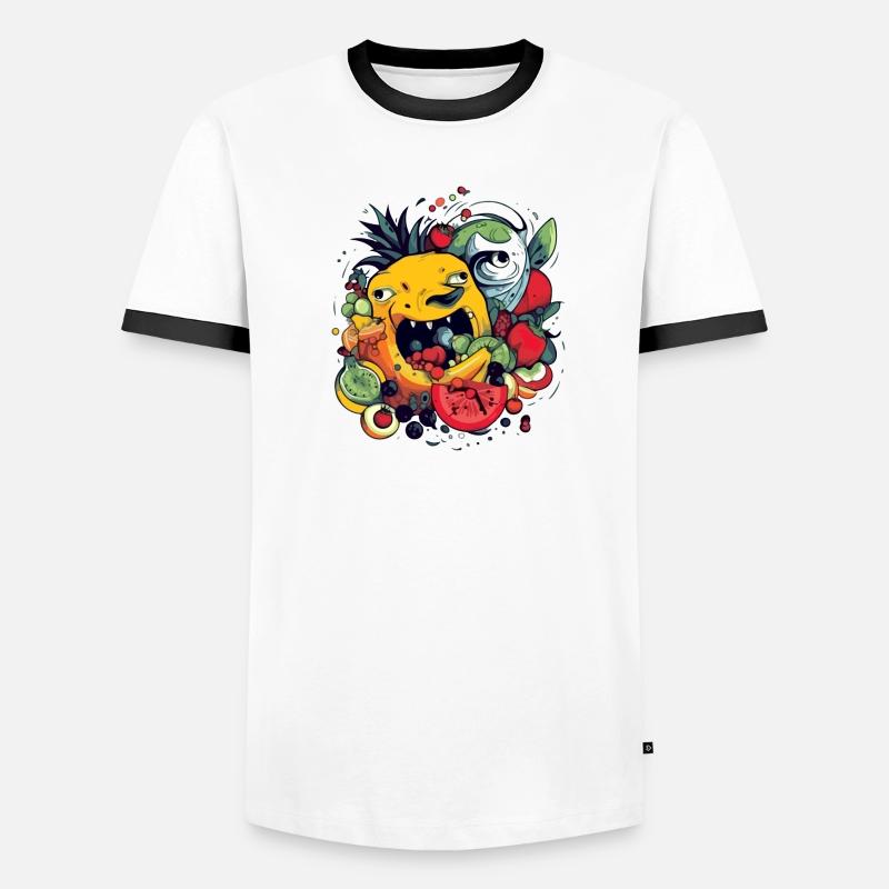 Fruit-devouring pineapple Men's Ringer Shirt