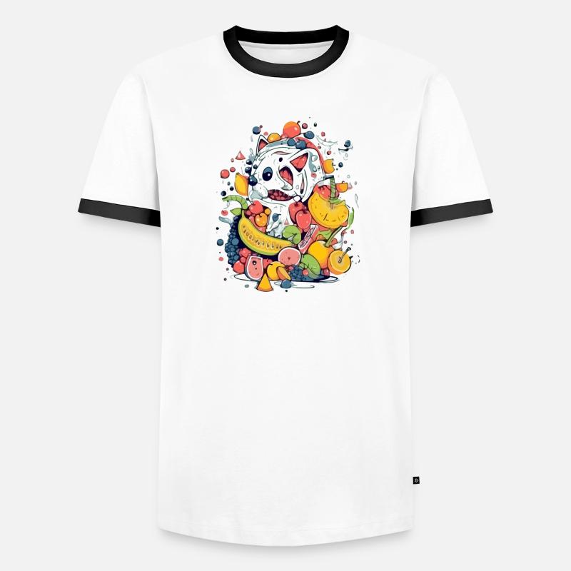 Monstro Früchte n°3 Männer Kontrast-T-Shirt
