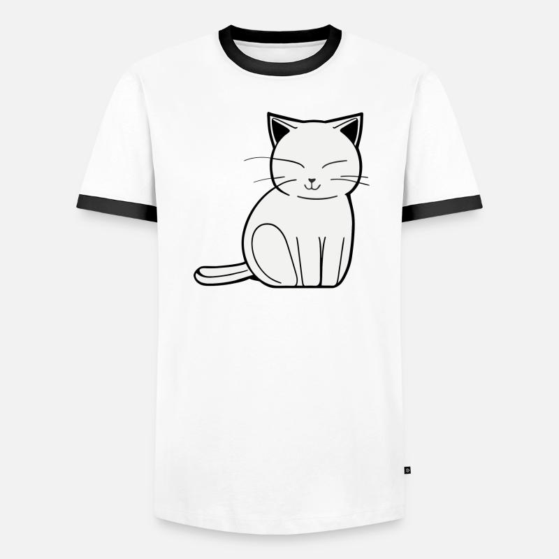 Chat mignon T-shirt contrasté Homme