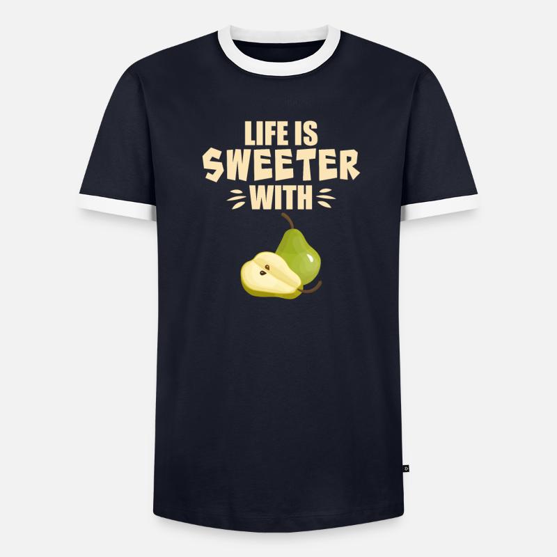 Life Is Sweeter With Pear Men's Ringer Shirt