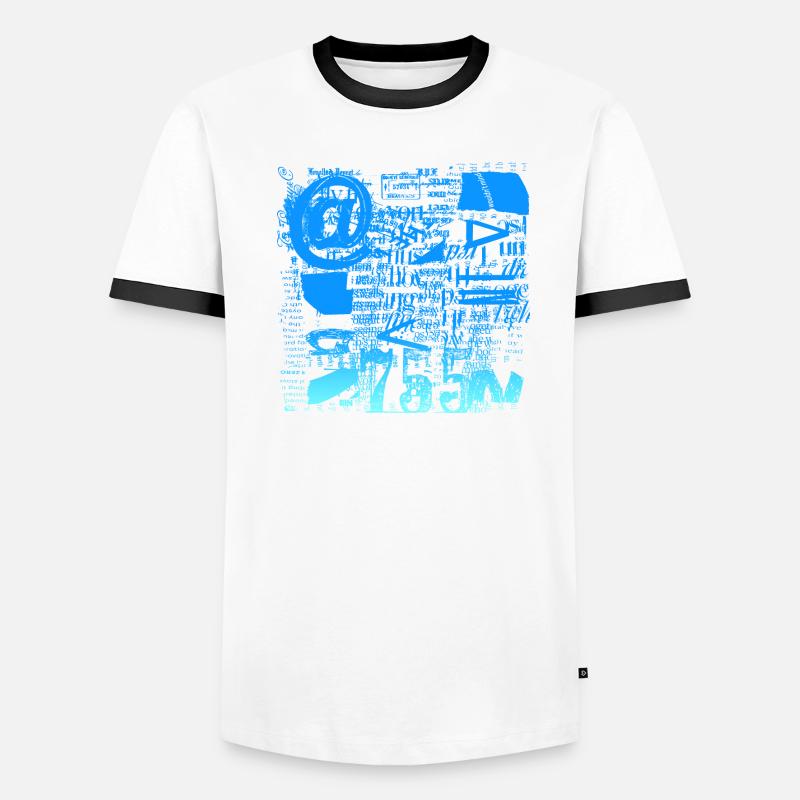Newspaper Clips Scrapbook Magazines Alphabet Code Men's Ringer Shirt
