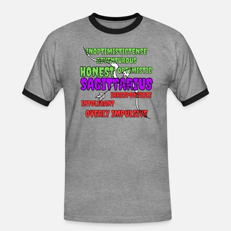 Sagittarius - Men's Ringer Shirt - heather grey/black