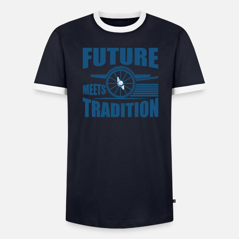 FUTURE MEETS TRADITION Männer Kontrast-T-Shirt
