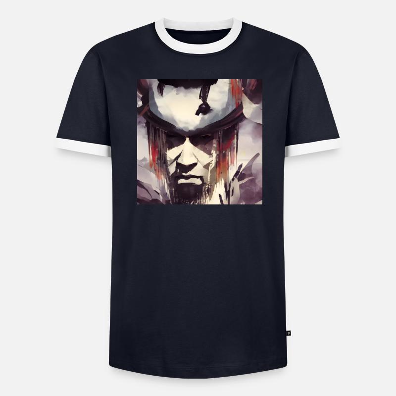 Samurai Männer Kontrast-T-Shirt
