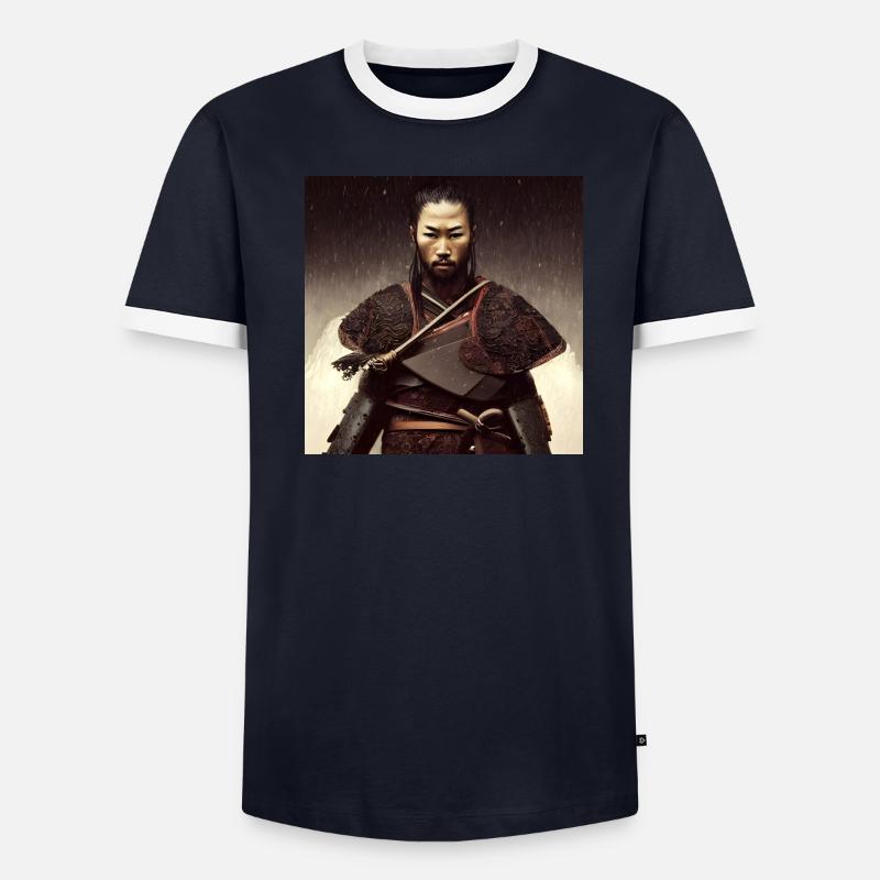 Samurai 2 Männer Kontrast-T-Shirt