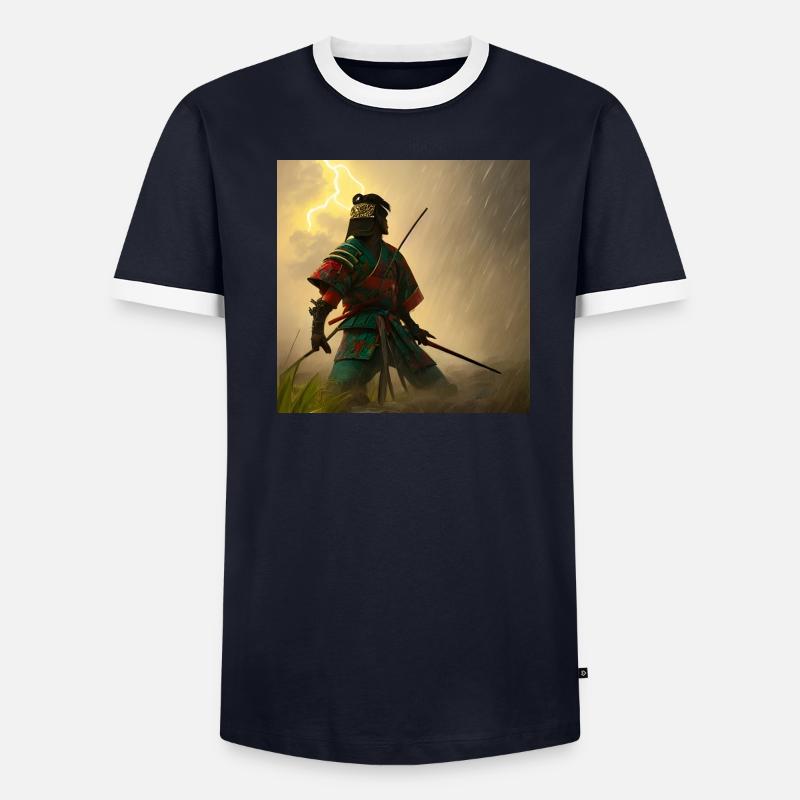 Storm Samurai Männer Kontrast-T-Shirt