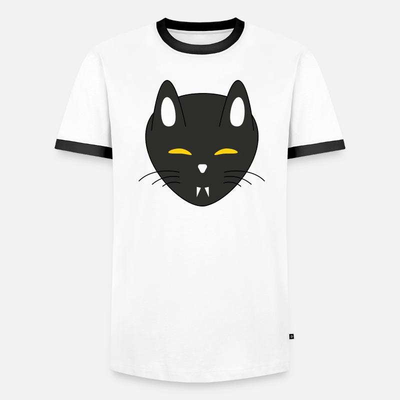 chat vampire halloween T-shirt contrasté Homme