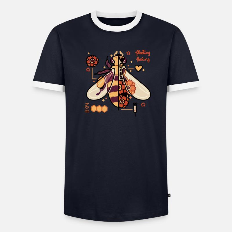 Anatomie einer Biene Männer Kontrast-T-Shirt