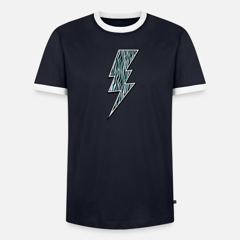Zebra Blitz Männer Kontrast-T-Shirt