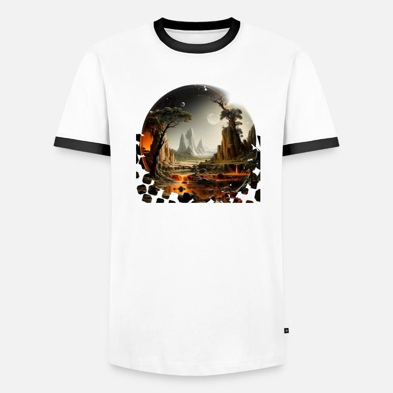 Le rêve de l’humanité d’explorer des mondes lointains T-shirt contrasté Homme