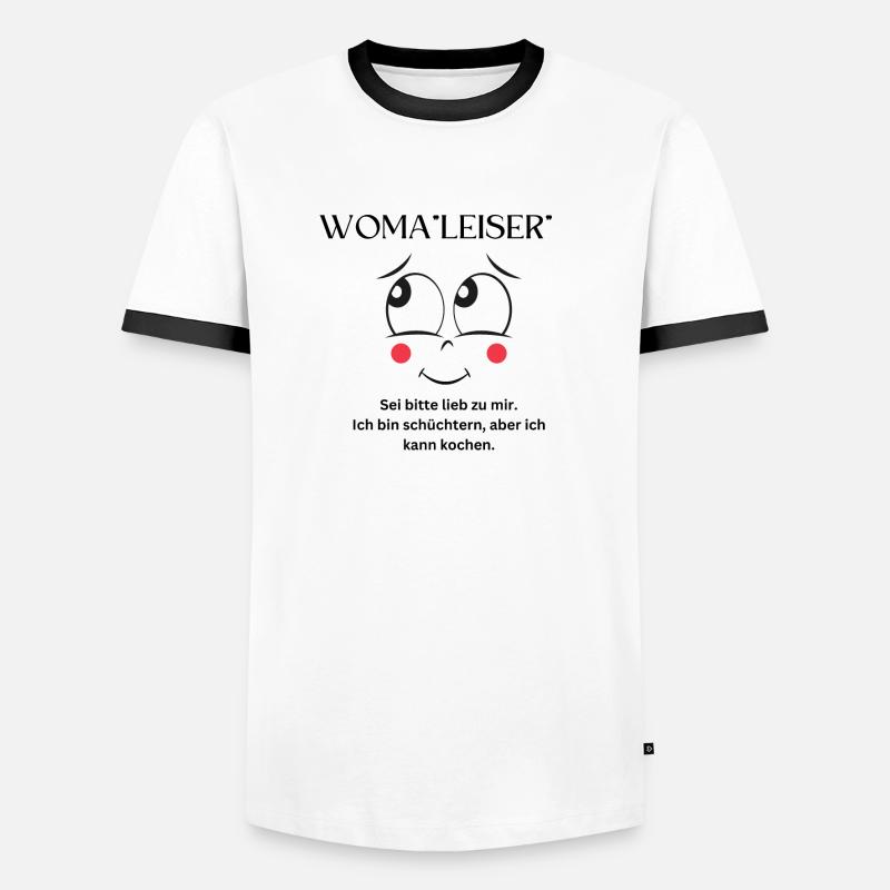 Woma"leiser" Männer Kontrast-T-Shirt