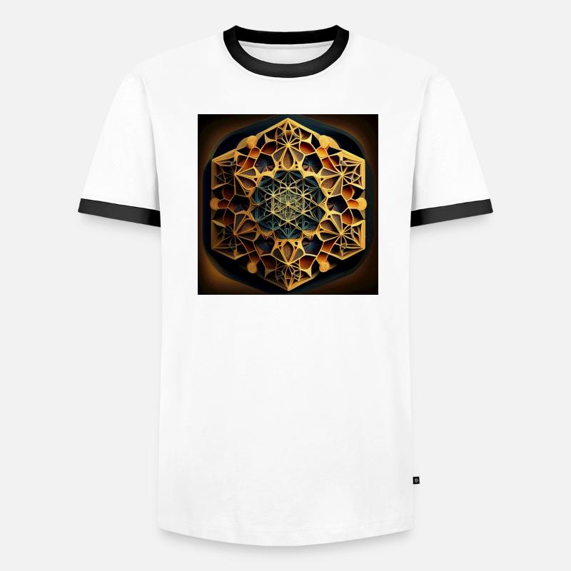 Geometric Pattern Men's Ringer Shirt