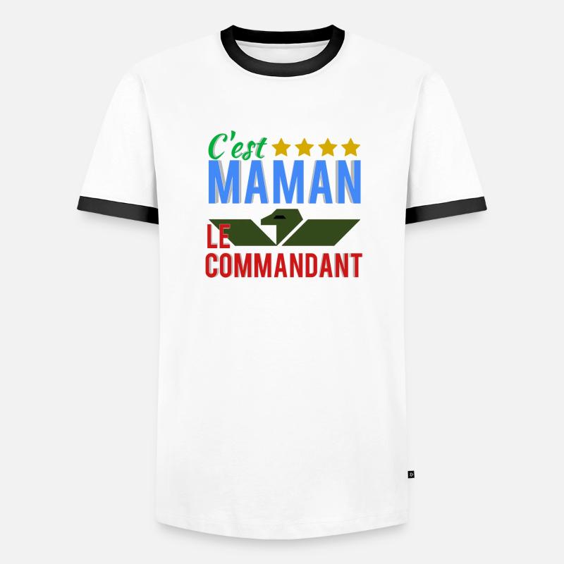 C'est maman le commandant T-shirt contrasté Homme